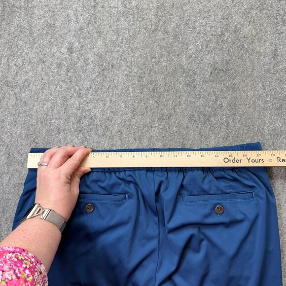 Bonobos Off Duty Pants Men L Blue 31" Elastic Waist Performance Tapered - Picture 10 of 16